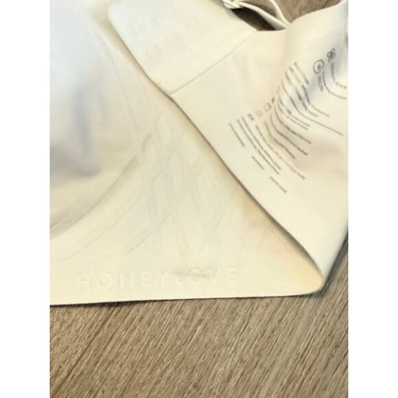 Honeylove V-Neck Bra 40C/D 1X White Wireless Sculpting Support Stretch - Picture 2 of 10